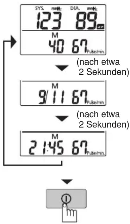 PANASONIC EW-BU60 - Aufrufen von gespeicherten Messwerten - 2