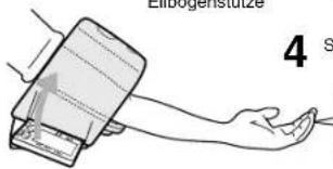 PANASONIC EW3152 - Stellen Sie das Blutdruckmessgerät auf einen Tisch oder einen ähnlichen Ort auf, so dass es sich auf der gleichen Höhe wie Ihr Herz befindet. - 2