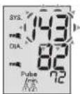PANASONIC Diagnostec EW3039 - Warnfunktion zeigt hohen Blutdruck an - 2