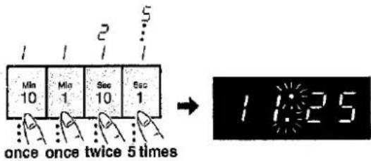 PANASONIC NN-5257 - Step 2. Enter time of day by pressing appropriate TIME Pads. - 1