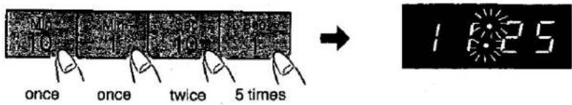 PANASONIC NE-695 - Step 2. Enter time of day by pressing appropriate Time Pads. - 1