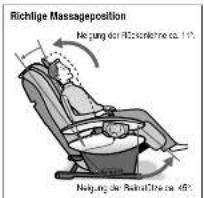 PANASONIC EP3006 - Setzen Sie sich so weit wie möglich in den Sitz, und legen Sie den Kopf auf das Polster (Rückenkissen/-lehne). - 1