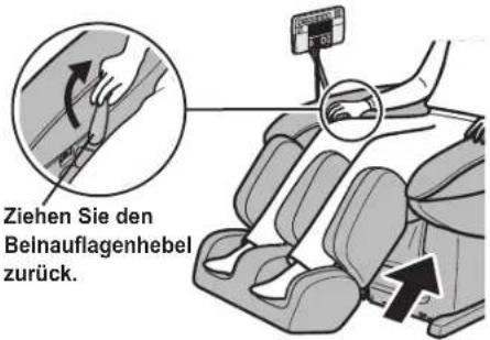 Ziehen Sie den Belnauflagenhebel zurück.