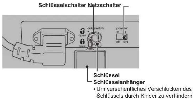 Schlüsselschalter Netzschalter open lock switch power lock off on Schlüssel Schlüsselanhänger • Um versehentliches Verschlucken des Schlüssels durch Kinder zu verhindern