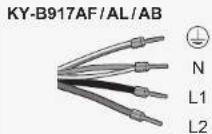 PANASONIC KY-B927GL - ■ Three-phase connection (380-415 V 3N\~ 50 Hz / 380-415 V 2N\~ 50 Hz) - 2
