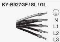 PANASONIC KY-B927GL - ■ Three-phase connection (380-415 V 3N\~ 50 Hz / 380-415 V 2N\~ 50 Hz) - 1
