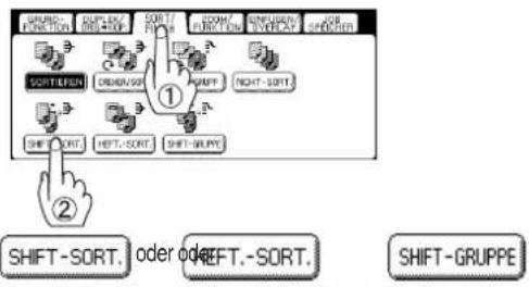 SHIFT-SORT. order order SHIFT.-SORT. SHIFT-GRUPPE
