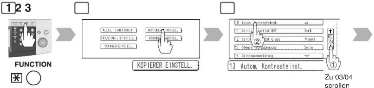 PANASONIC DP-8025 - ■ Ändern der Auto-Kontrasteinstellung - 1