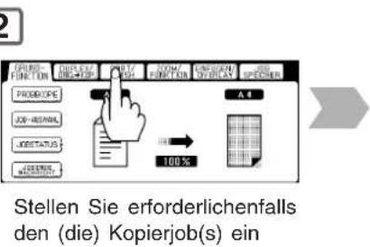 SPRING FUNCTION PROSICIOPE JOB-RESINANAL JOBSTATUS RESINANAL 100 % A 4 Stellen Sie erforderlichenfalls den (die) Kopierjob(s) ein