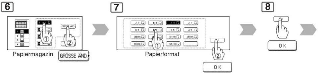 PANASONIC DP-8025 - ■ Papierformat wechseln - 2