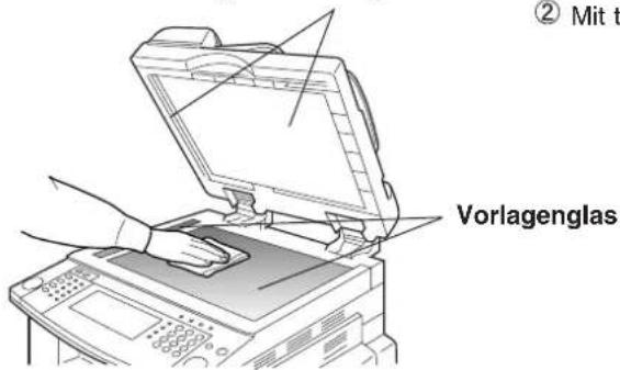 ② Mit t Vorlagenglas