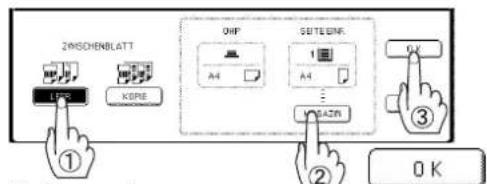 ZINSHENBLATT OHP SUTELINK ① ② ③ OK LPS KSPI A4 A4 ... GAIN OK OK