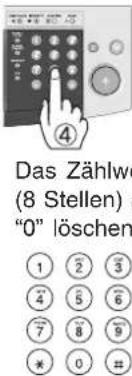 Das Zählwe (8 Stellen) a "0" löschen