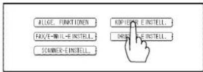 ALLOE, FUNKTIONEN FAX/E-MIL-E INSTELL. SCANNER-E INSTELL. KOPYEAR E INSTELL. DRINK E INSTELL.