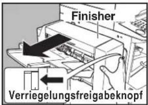 Finisher Verriegelungsfreigabeknopf