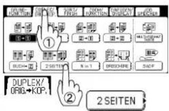 DUPLEX/ ORIG+KOP, ① ② 2 SEITEN