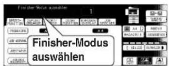 Finisher-Modus auswählen Finisher-Modus auswählen