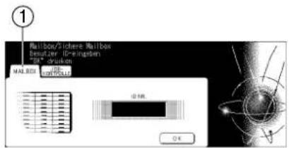 Mailbox/Sichere Mailbox besitzer IR-eingdon "OK" drücken MAIL BOX 100% OFF OK