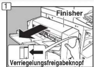 Finisher Verriegelungsfreigabeknopf