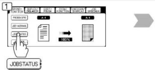 1 FINDI FUNCTION ORDER POST/1 FINISH POST/2 FINDI ORDER SPEE ORDER A4 A4 JOB-ASSEMBL JOB-STATUS 100% JOBSTATUS