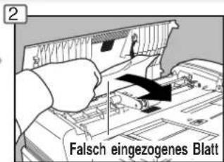 2 Falsch eingezogenes Blatt