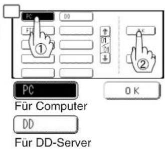 PC D0 F1 1 01 + - 2 PC Für Computer DD Für DD-Server OK