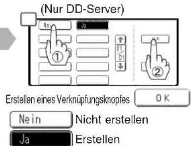 (Nur DD-Server) Erstellen eines Verknüpfungsknopfes 0 K Nein Nicht erstellen Ja Erstellen