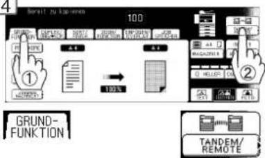 4 Basil zu karten 100 ① GRUND- FUNKTION ② TANDEM/ REMOTE