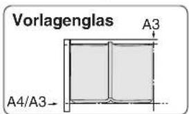 Vorlagenglas A3 A4/A3→