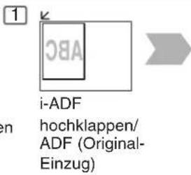 1 AEC i-ADF hochklappen/ ADF (Original- Einzug)