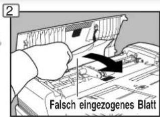 2 Falsch eingezogenes Blatt