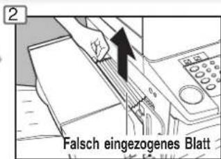 2 Falsch eingezogenes Blatt