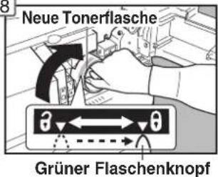 Neue Tonerflasche Grüner Flaschenknopf