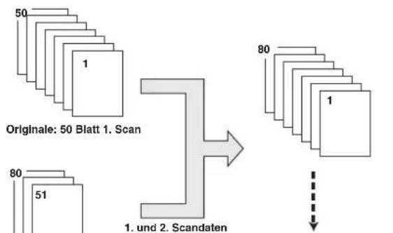 50 1 Originale: 50 Blatt 1. Scan 80 51 1. und 2. Scandaten 80 1