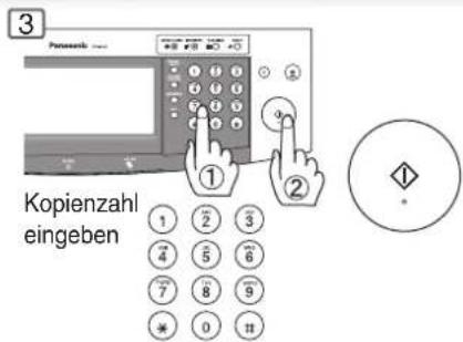 3 Kopienzahl eingeben ① ② ③ ④ ⑤ ⑥ ⑦ ⑧ ⑨ * ⑩