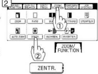 2 ROUND/ TURN ON DOWN ON FRONT ON ZOOM/ FURN ON FRESH/FRESH ON ON ON ZOOM RAND MOV 1 STREND STEPFELN AUTO ZOOM ZERRI BLOWERSL INVERTER ① ② ZOOM/ FUNKTION ZENTR.