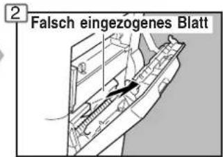 2 Falsch eingezogenes Blatt