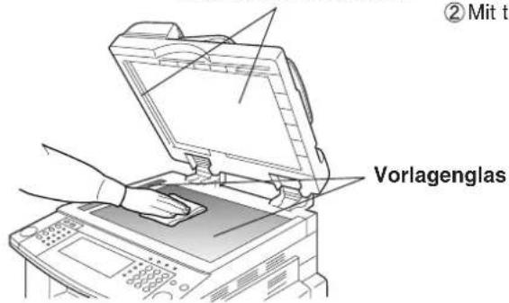 ② Mit t Vorlagenglas