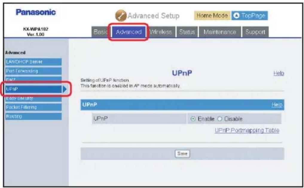 PANASONIC KX-WP1050 - UPnP: - 1