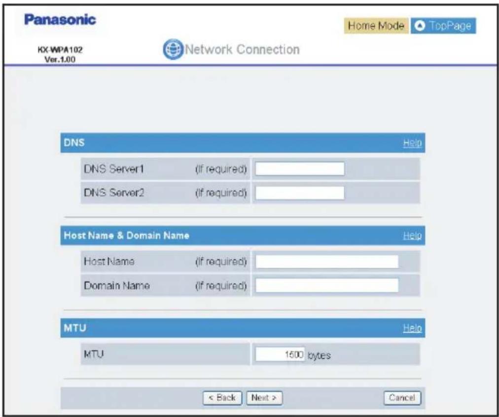 PANASONIC KX-WP1050 - When the Mode selector is set to "HOTEL": - 2