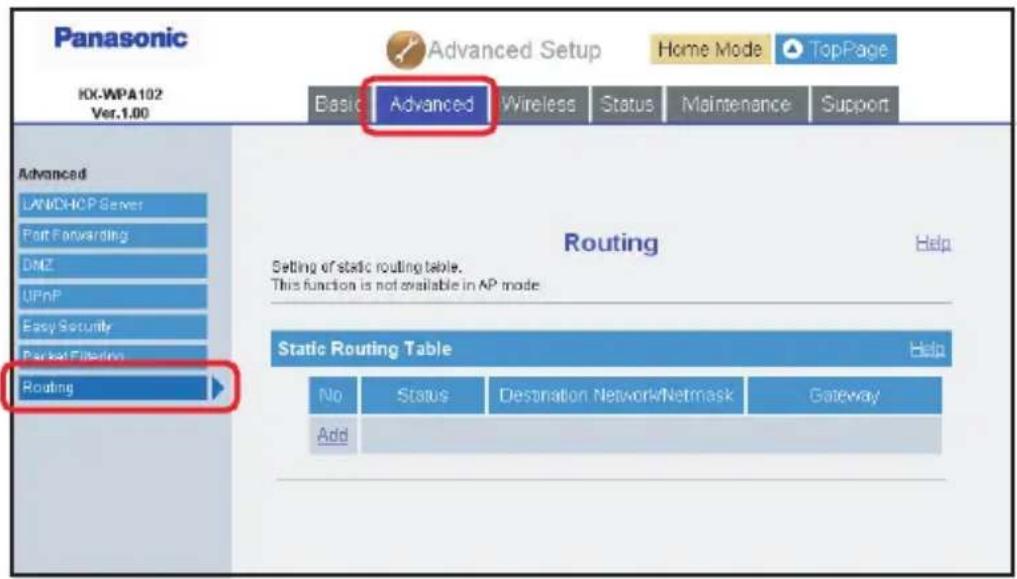 PANASONIC KX-WP1050 - Routing: - 1