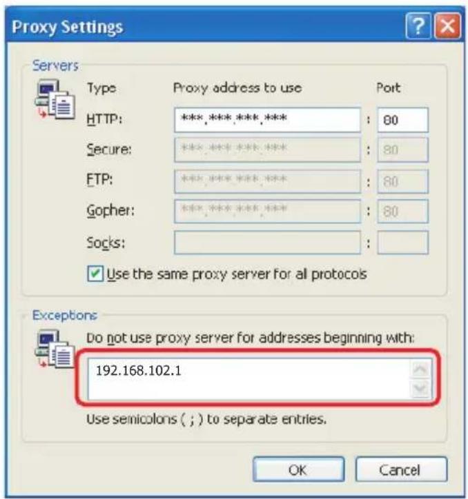 PANASONIC KX-WP1050 - Changing the proxy server settings on Web browser - 4