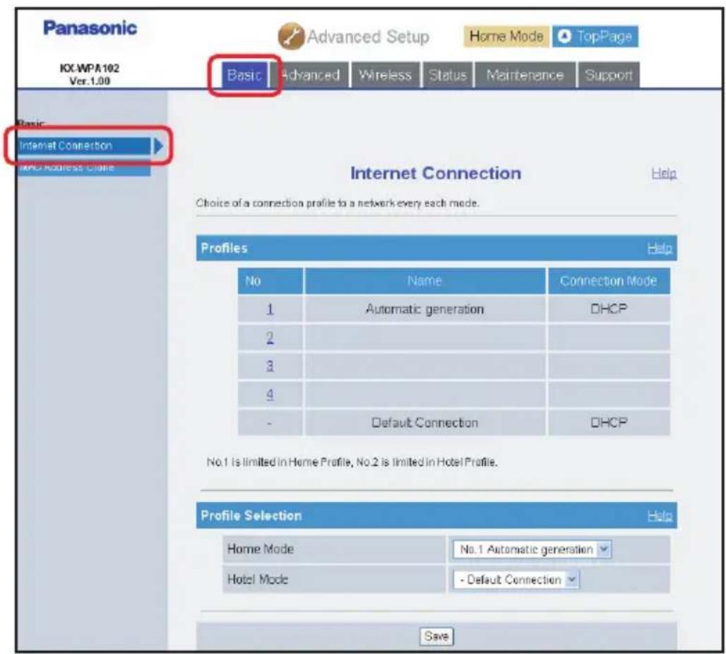 PANASONIC KX-WP1050 - Internet Connection: - 1