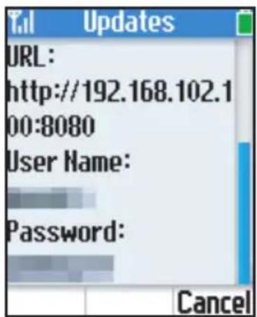PANASONIC KX-WP1050 - To update the Panasonic firmware: - 3