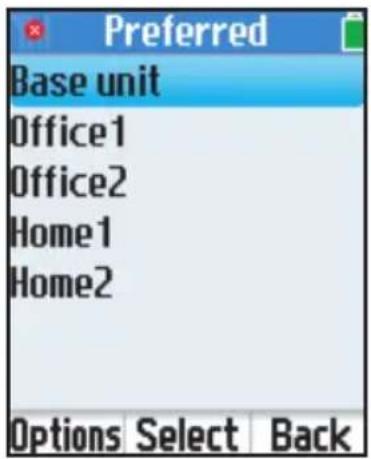 PANASONIC KX-WP1050 - To view network settings in preferred networks list: - 1