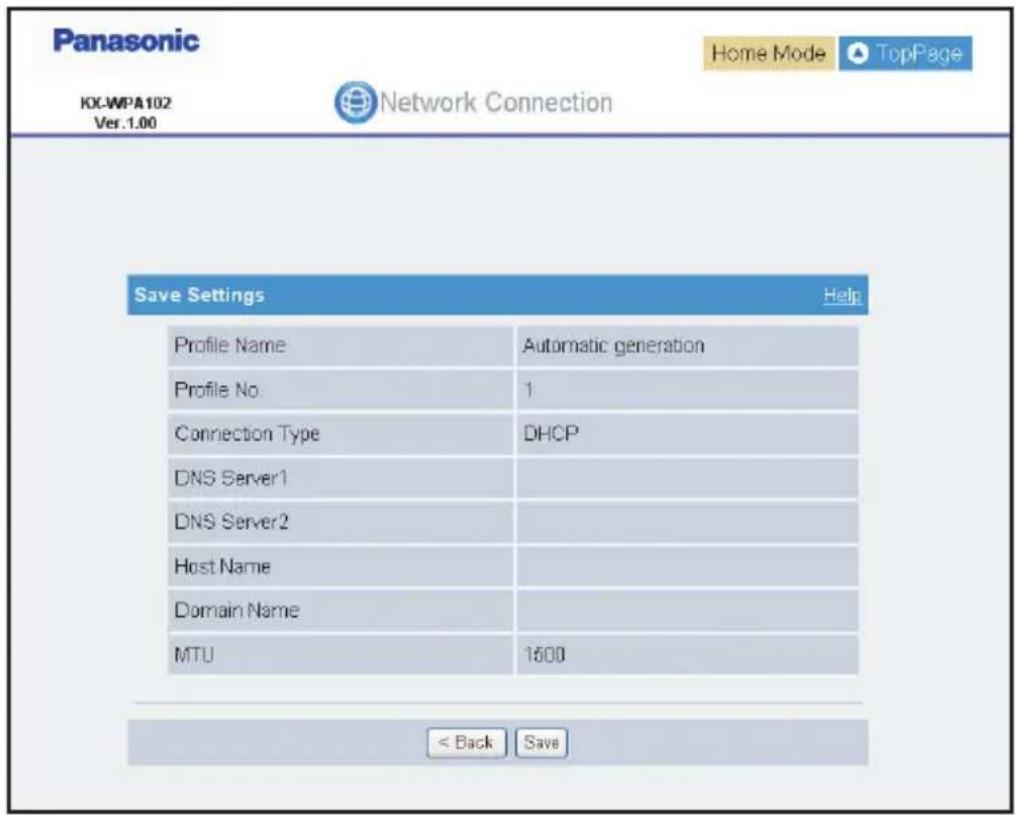 PANASONIC KX-WP1050 - Configure the settings, then click [Next>]. - 2