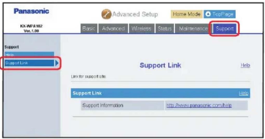 PANASONIC KX-WP1050 - Support Link: - 1