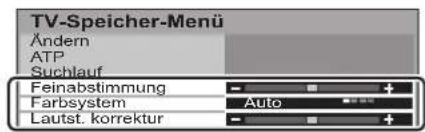PANASONIC Viera TX-26LX62FA - TV-Speicher-Menü – Übersicht - 18