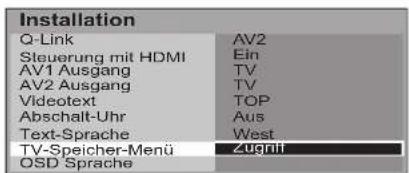 PANASONIC Viera TX-26LX62FA - TV-Speicher-Menü – Übersicht - 12