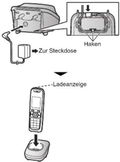 PANASONIC KX-TW221GBA - Anschließen/Aufladen des Akkus - 1